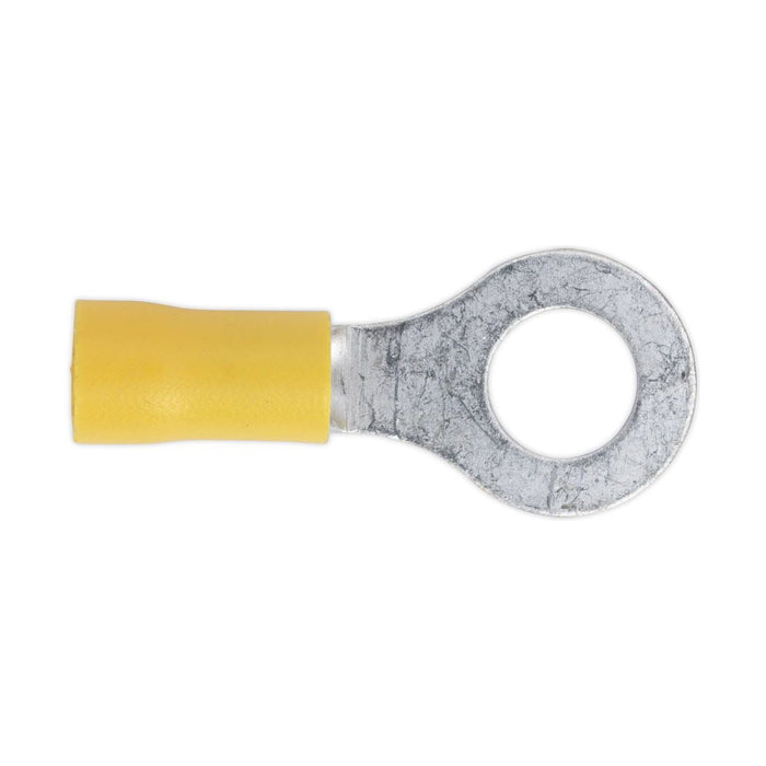 Sealey Easy-Entry Ring Terminal 8.4mm (5/16") Yellow Pack of 100 YT20 Sealey - Town Tools 