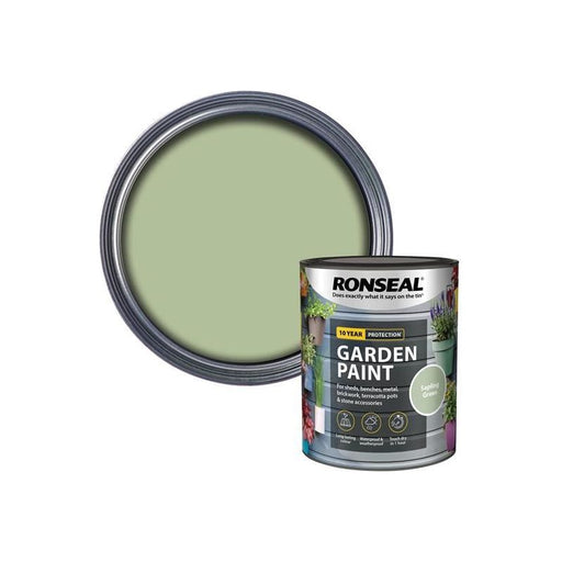 Ronseal Garden Paint Sapling Green 750ml Ronseal - Town Tools