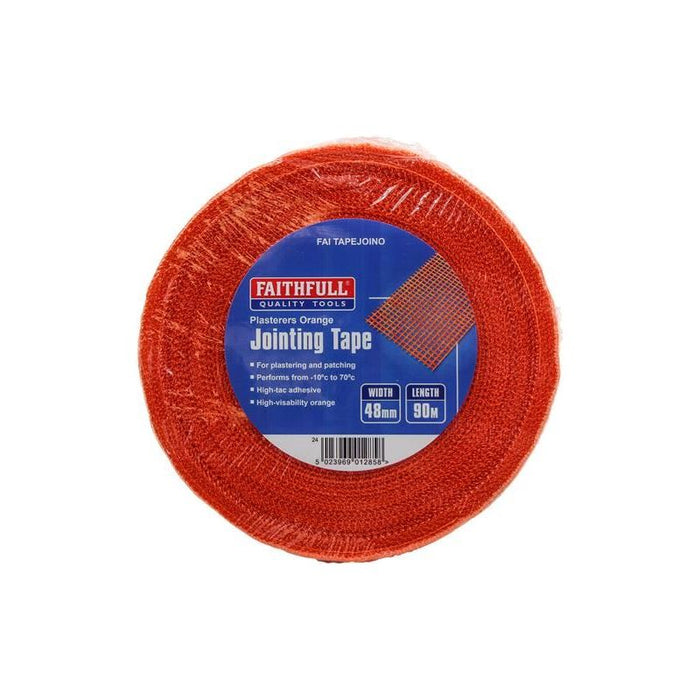 Faithfull Plasterers Orange Jointing Tape 48mm x 90m Faithfull - Town Tools