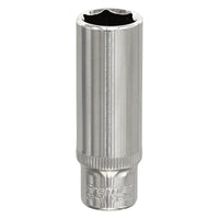 Sealey WallDrive Socket 12mm Deep 1/4"Sq Drive Fully Polished SP1412D