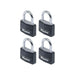 Master Lock Aluminium Black Vinyl Cover 40mm Padlock 4-Pin - Keyed Alike x 4 Master Lock - Town Tools