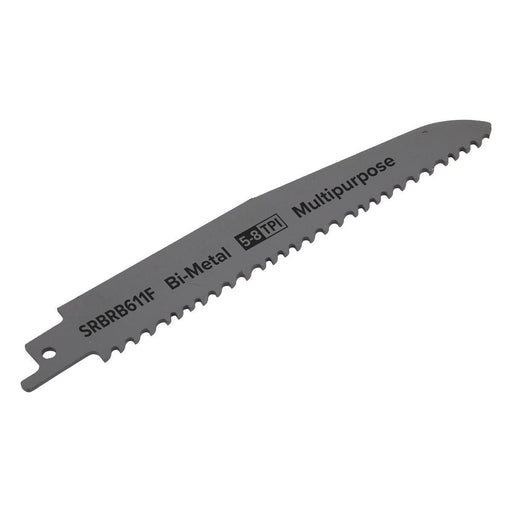 Sealey Reciprocating Saw Blade Multipurpose 150mm 5-8tpi Pack of 5 SRBRB611F Sealey - Town Tools 