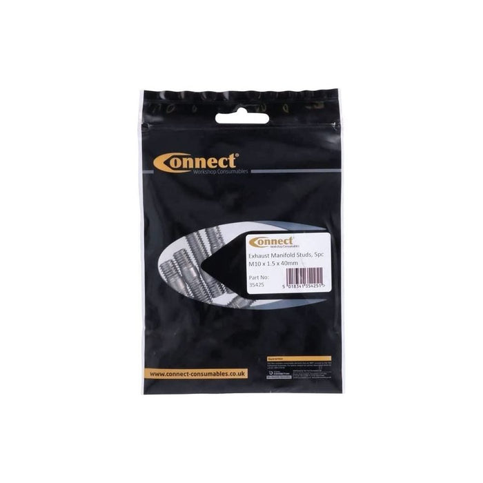 Connect Exhaust Manifold Stud M10 x 1.5 x 40mm 5pc 35425 Connect - Town Tools 