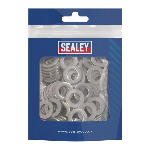 Sealey Stainless Steel Flat Washer DIN 125 - M10 A2 - Pack of 100 SSW10 Sealey - Town Tools 