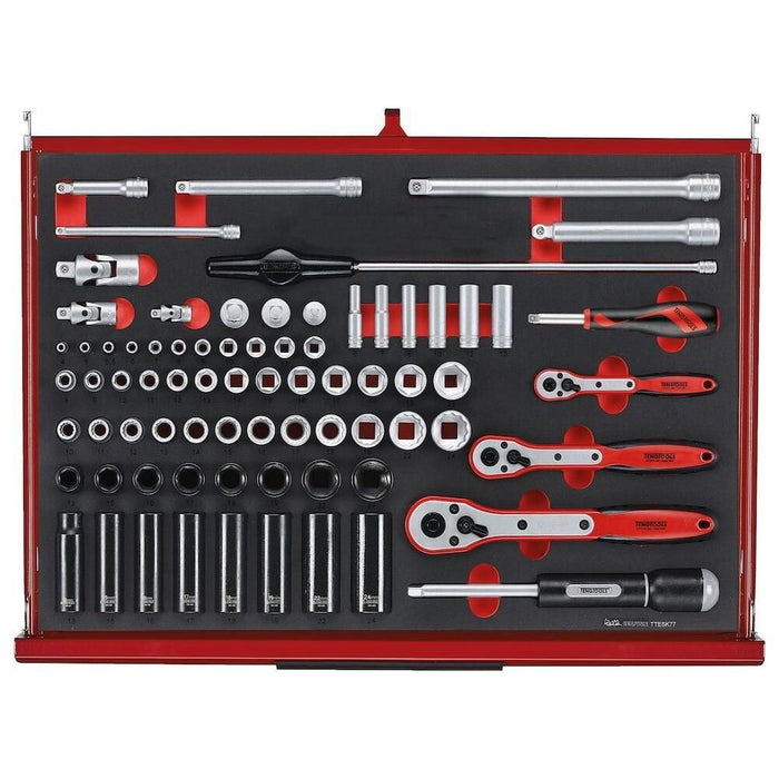 Teng Tools 26" PRO35™ roller cabinet FOAM tool kit 335 pieces red Town Tools - Town Tools