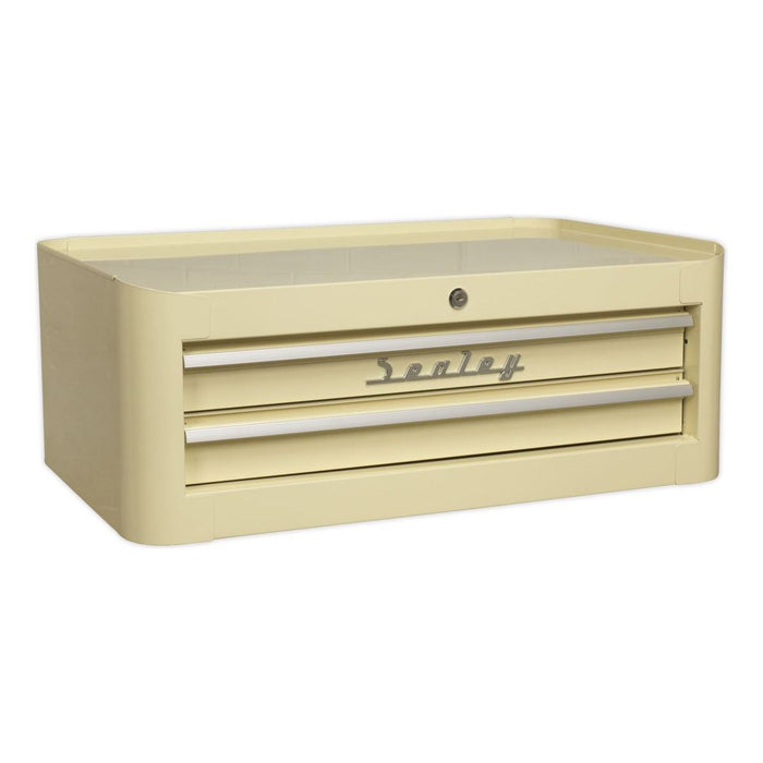 Sealey Retro Style Topchest Mid-Box & Rollcab Combination 10 Drawer Cream Sealey - Town Tools 