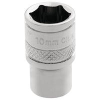 Draper HI-TORQ 6 Point Socket, 1/4" Sq. Dr., 10mm 32562