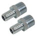 PCL PCL Screwed Tailpiece Male 1/2"BSPT - 1/2" Hose - Pack of 2 AC99 PCL - Town Tools 