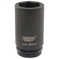 Draper Expert HI-TORQ 6 Point Deep Impact Socket, 3/4" Sq. Dr., 35mm