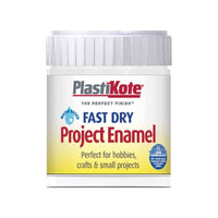 Plastikote Fast Dry Enamel Paint B4 Bottle Gloss White 59ml