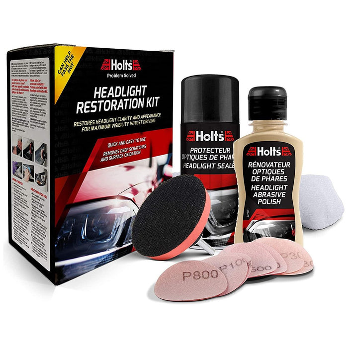 Holts Car Headlight Restoration Kit Restore Clarity & Appearance MOT HREP0031A