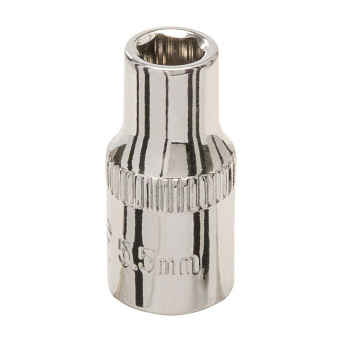 Silverline Socket 1/4" Drive 6pt Metric 5.5mm Silverline - Town Tools 