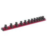 Sealey Socket Retaining Rail Magnetic 3/8"Sq Drive 12 Clips AK27083
