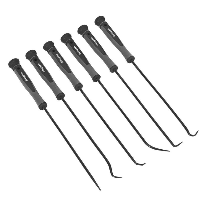 Sealey Pick & Hook Set 6pc Extra-Long S01104 Siegen by Sealey - Town Tools 