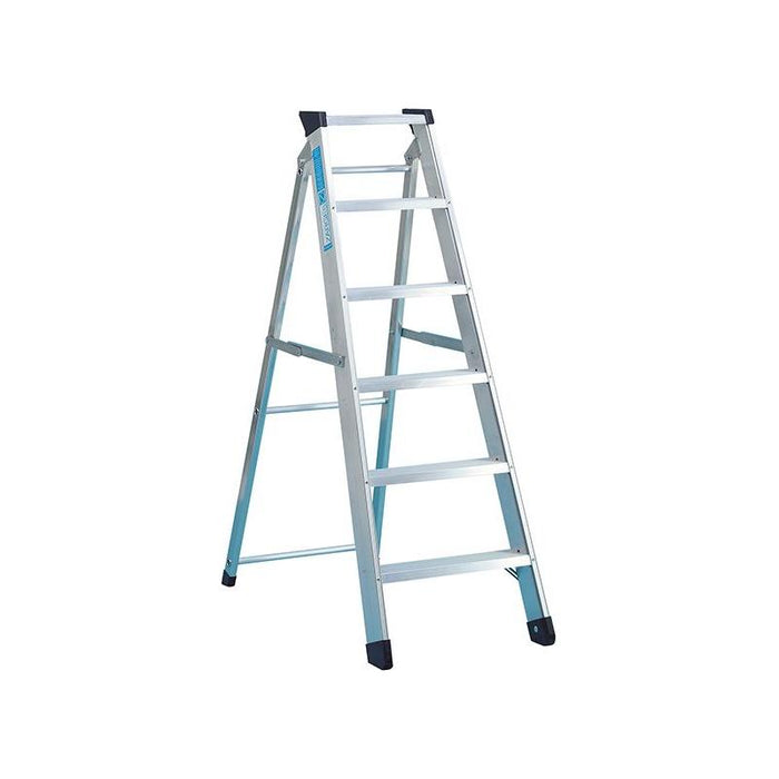 Zarges Industrial Swingback Steps, Open 1.08m Closed 1.20m 5 Rungs Zarges - Town Tools