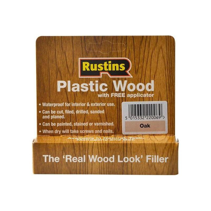 Rustins Plastic Wood Tube Oak 20g Rustins - Town Tools