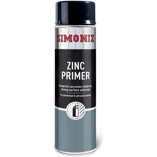 6x Simoniz Zinc Metal Primer Auto Car Spray Paint 500ml Aerosol SIMP10D Simoniz - Town Tools 