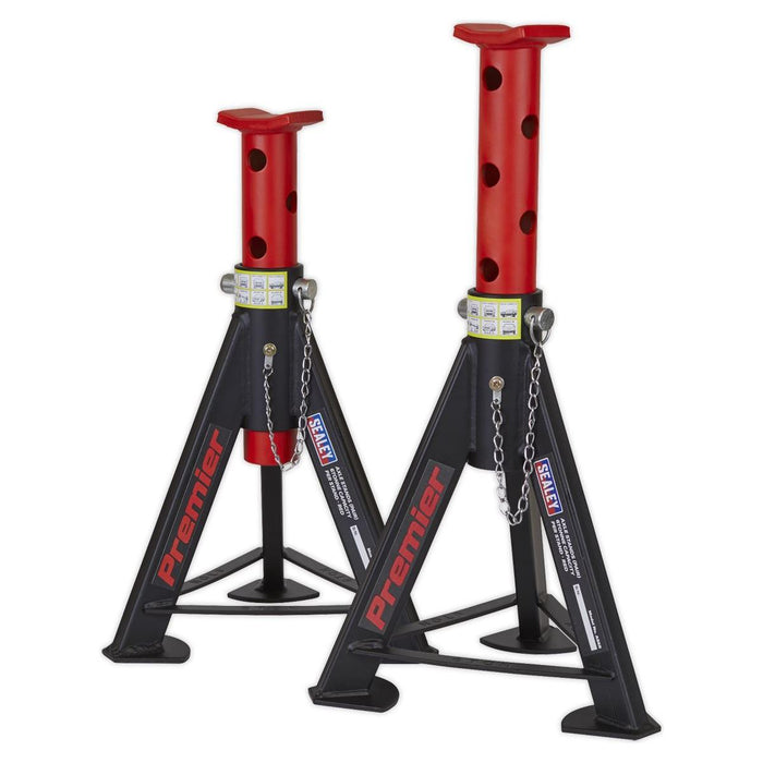 Sealey AXLe Stands (Pair) 6 Tonne Capacity per Stand Red AS6R