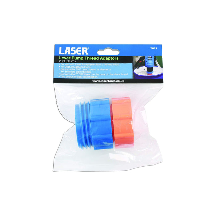 Laser Lever Pump Thread Adaptors 2pc 7621 Laser - Town Tools 