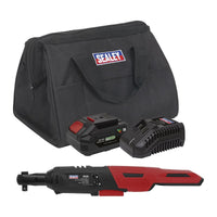 Sealey Cordless Ratchet Wrench Kit  3/8"Sq Drive 60Nm 20V 4Ah SV20 Series