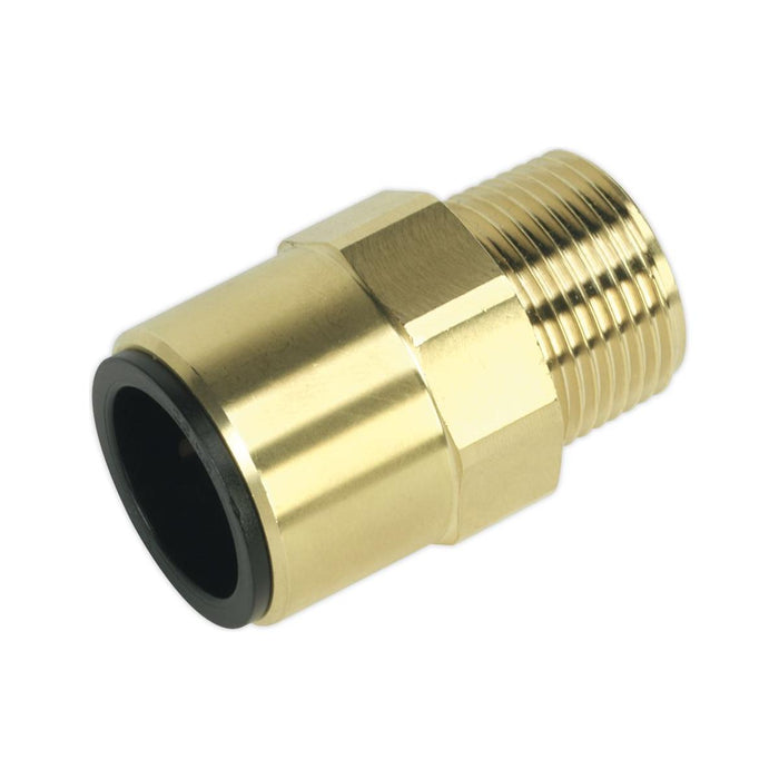 Sealey Straight Adaptor 22mm x 3/4"BSPT Brass (John Guest Speedfitï mm012206N) Sealey - Town Tools 