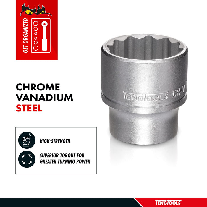 Teng Tools 3/8" Socket 12 pt Metric 12mm Teng Tools - Town Tools 