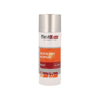 Plastikote Trade Quick Dry Acrylic Spray Paint Gloss Silver 400ml