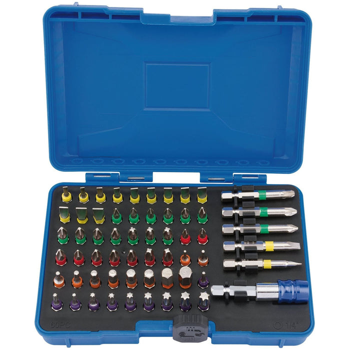 Draper Coloured Screwdriver Bit Set (60 Piece) 82405 Draper - Town Tools 