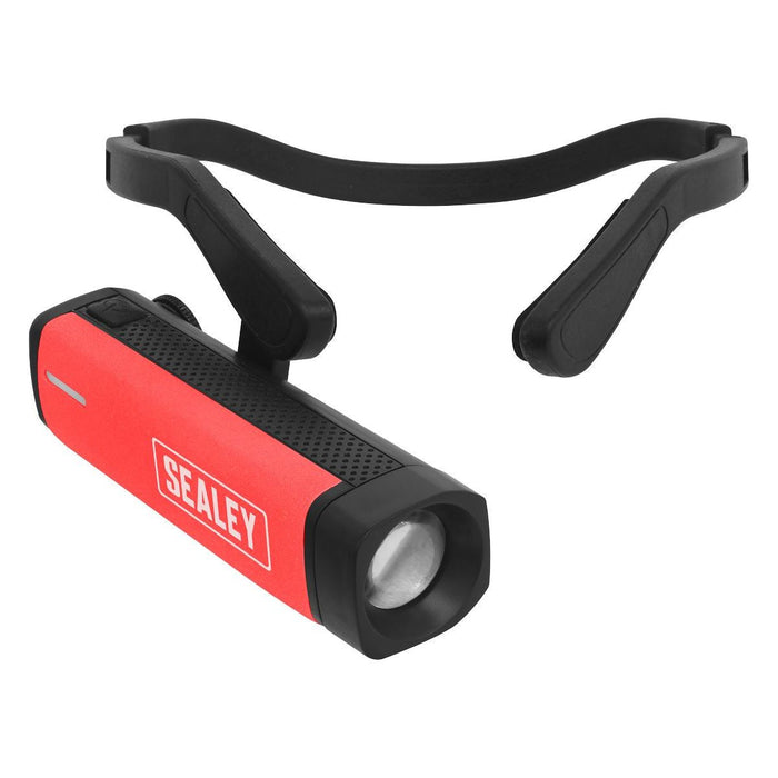 Sealey Side mounting extra bright variable angle rechargeable head torch Sealey - Town Tools 