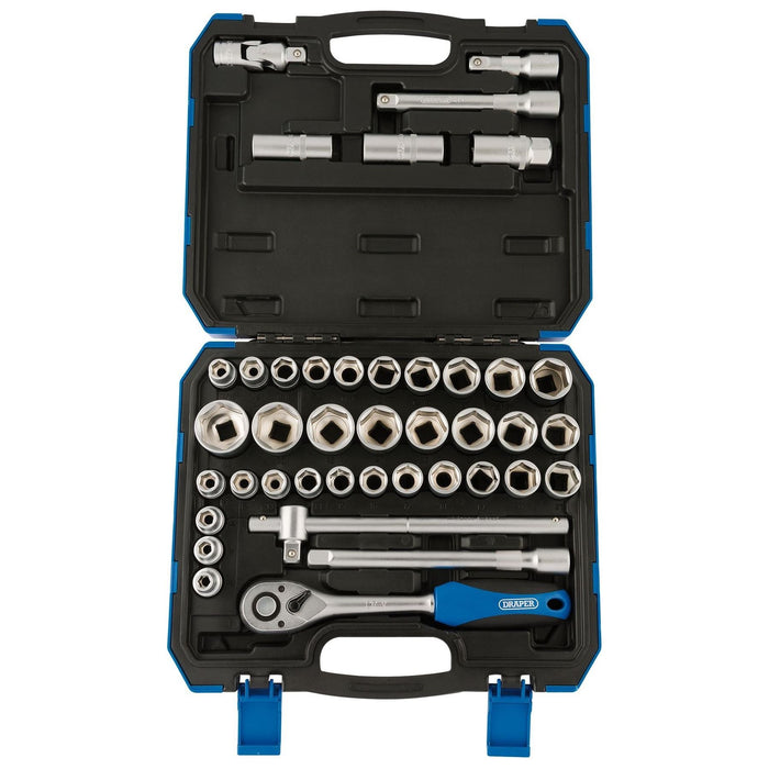 Draper Combined MM/AF Socket Set, 1/2" Sq. Dr. (41 Piece) 82136 Draper - Town Tools 