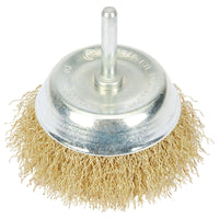 Draper Brassed Steel Crimped Wire Cup Brush, 75mm 41433