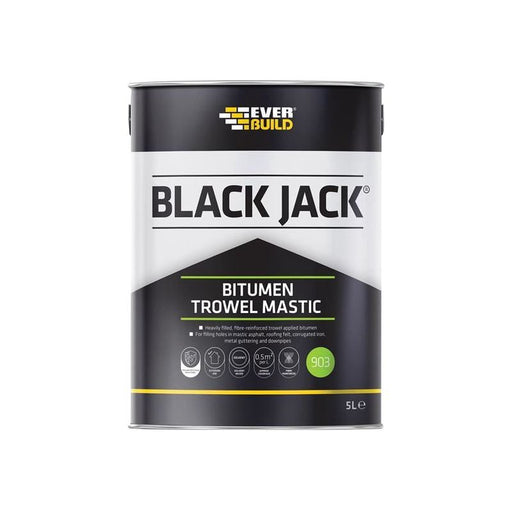 Everbuild Sika Black Jack® 903 Bitumen Trowel Mastic 5 litre Everbuild Sika - Town Tools