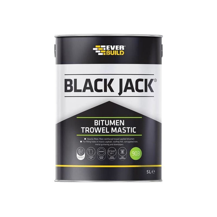 Everbuild Sika Black Jack® 903 Bitumen Trowel Mastic 5 litre Everbuild Sika - Town Tools