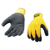 Dewalt Power Tools Yellow Knit Back Latex Gloves - Large