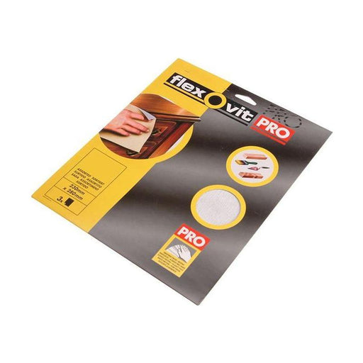 Flexovit Silicon Carbide Finishing Sanding Sheets 230 x 280mm E-Coarse 80g (3) Flexovit - Town Tools