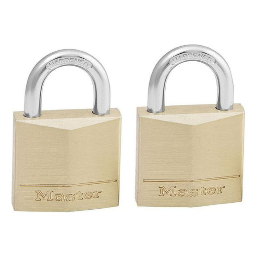 Master Lock Solid Brass 30mm Padlock 4-Pin - Keyed Alike x 2 Master Lock - Town Tools