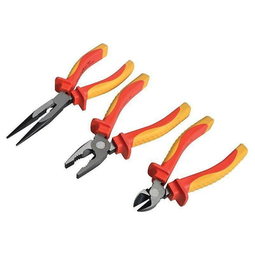 Faithfull VDE Pliers Set with Pouch, 3 Piece Faithfull - Town Tools