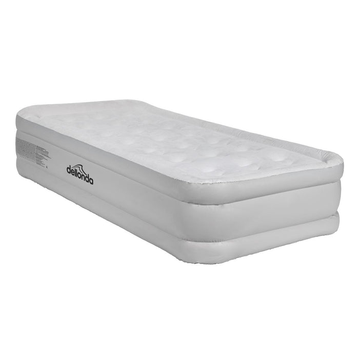 Dellonda Raised Air Bed with Removable Electric Pump & Storage Bag - Single