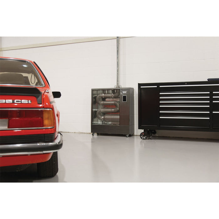 Draper 230V Far Infrared Diesel Heater with Flue Kit, 51,500 BTU/15.1kW 18070 Draper - Town Tools 