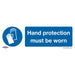 Sealey Mandatory Safety Sign Hand Protection Must Be Worn Rigid Plastic Pack of Sealey - Town Tools 