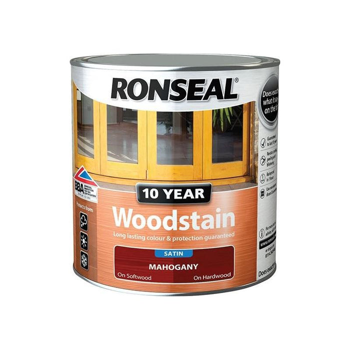 Ronseal 10 Year Woodstain Mahogany 750ml Ronseal - Town Tools