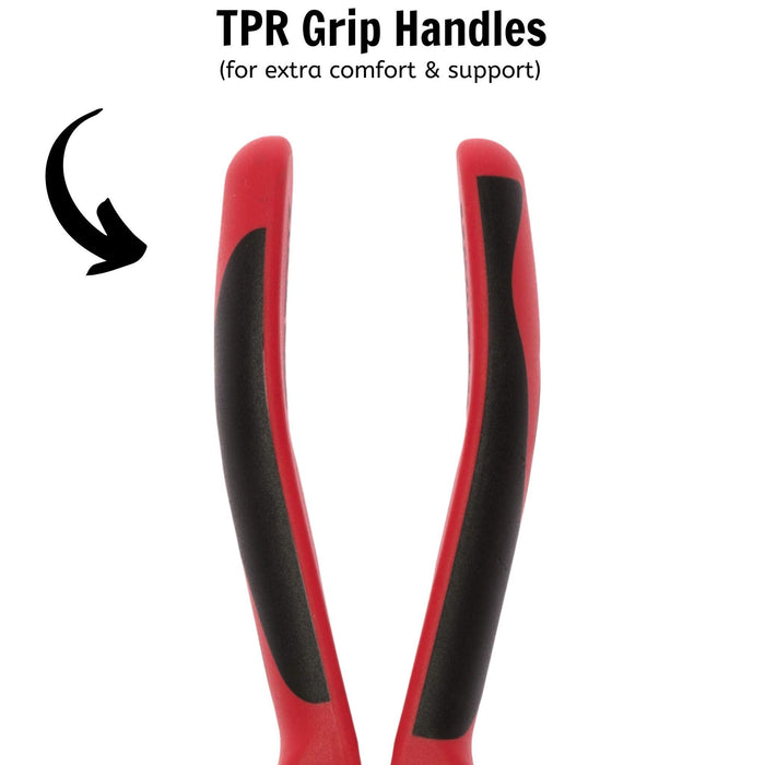 Teng Tools Bent Long Nose Plier TPR Grip 210mm Teng Tools - Town Tools 