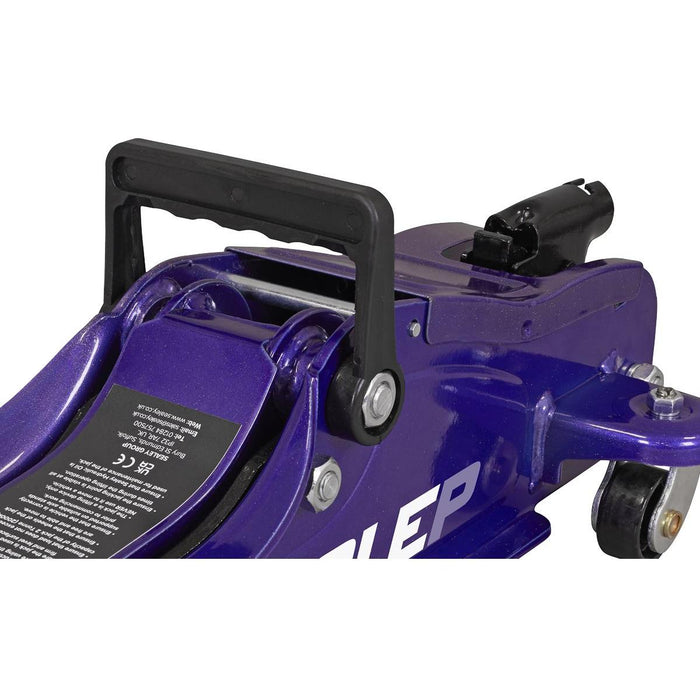 Sealey Low Profile Short Chassis Trolley Jack 2 Tonne - Purple 1020LEP Sealey - Town Tools 
