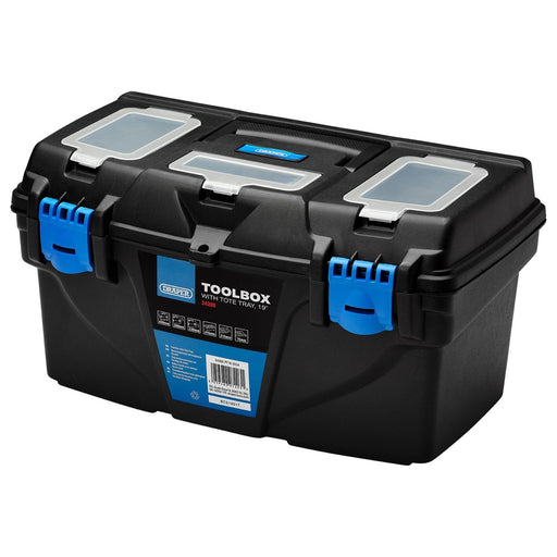 Draper Plastic Toolbox with Tote Tray, 19" Draper - Town Tools