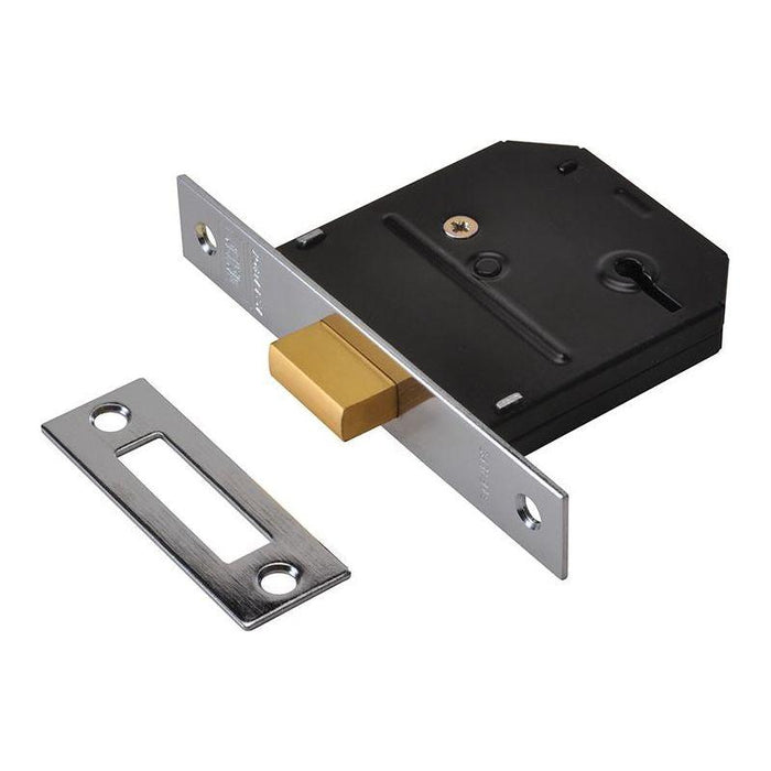 Union ES-DL Essentials 3 Lever Mortice Deadlock Polished Brass 79mm 3in Visi UNION - Town Tools
