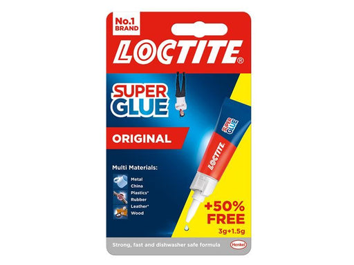 Loctite Super Glue Original Tube 3g + 50% Extra Free Loctite - Town Tools