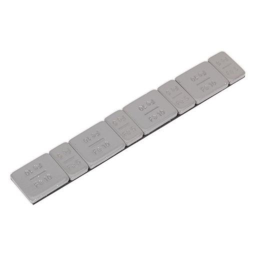 Sealey Wheel Weight 5 & 10g Adhesive Zinc Plated Plastic Coated Strip of 8 (4 x Sealey - Town Tools 