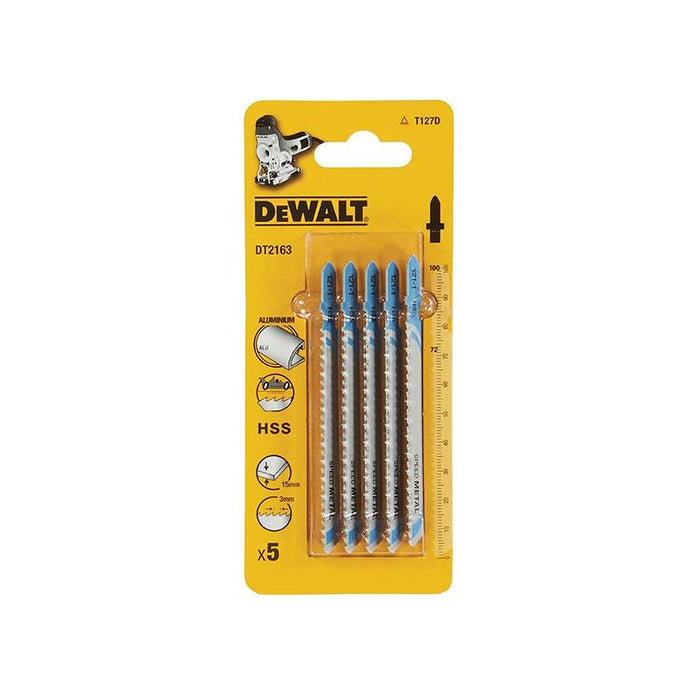Dewalt Power Tools HSS Metal Cutting Jigsaw Blades Pack of 5 T127D DeWALT Power Tools - Town Tools