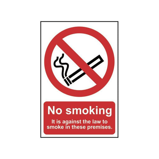 Scan No Smoking In These Premises - PVC Sign 200 x 300mm Scan - Town Tools