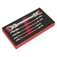Sealey Premier Premier Flexi-Head Flare Nut Spanner Set 5pc AK2652